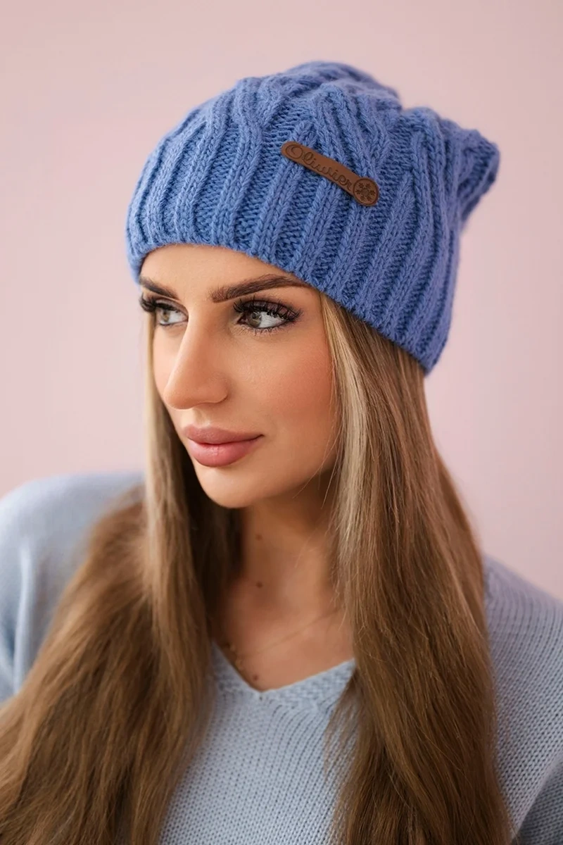 Kesi Čapica s fleece Paulina K227 svetlé džínsy