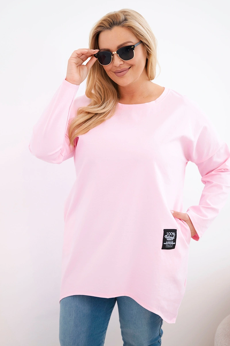 Блуза Kesi с големи размери и дълъг гръб