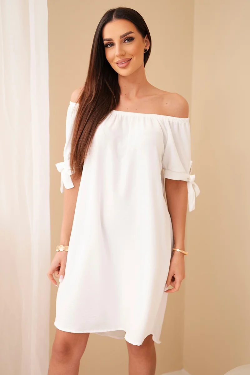Kesi Włoski Dress tied on the sleeves white