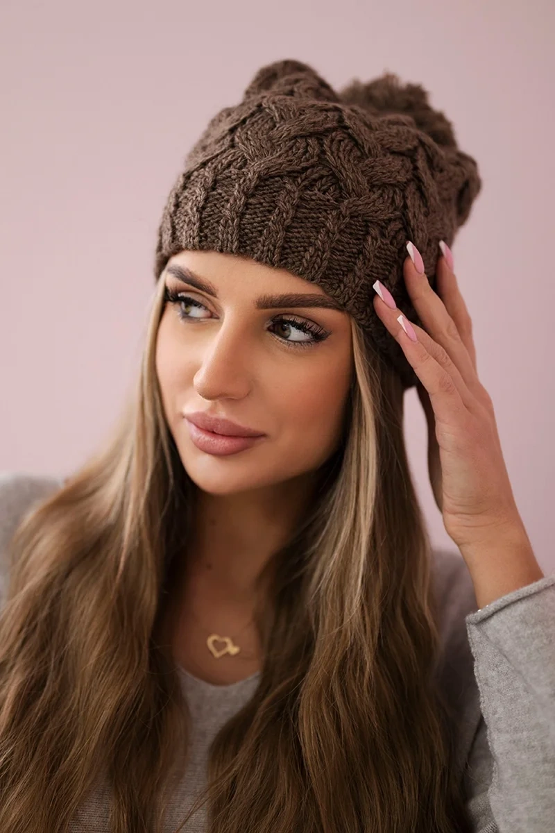 marka niezdefiniowana Čapica s fleece Waleria K307 cappuccino