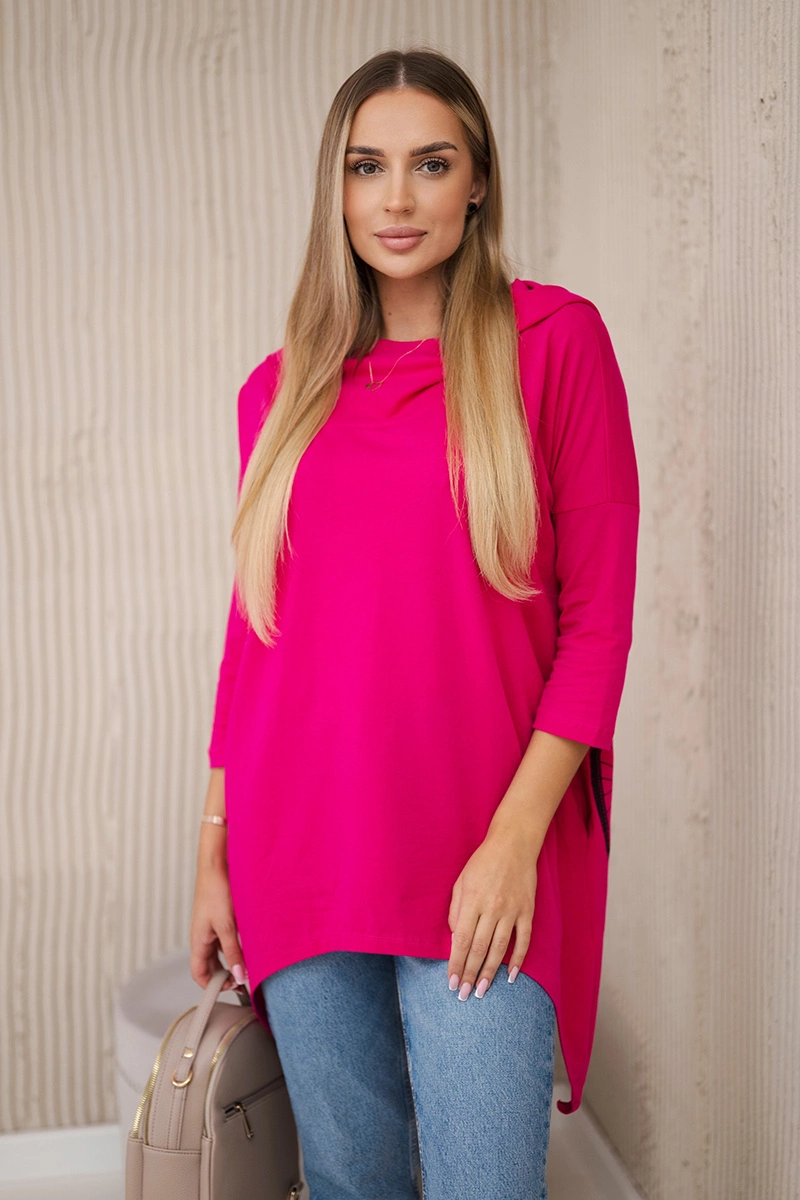 Sweatshirt with fuchsia bicycle print