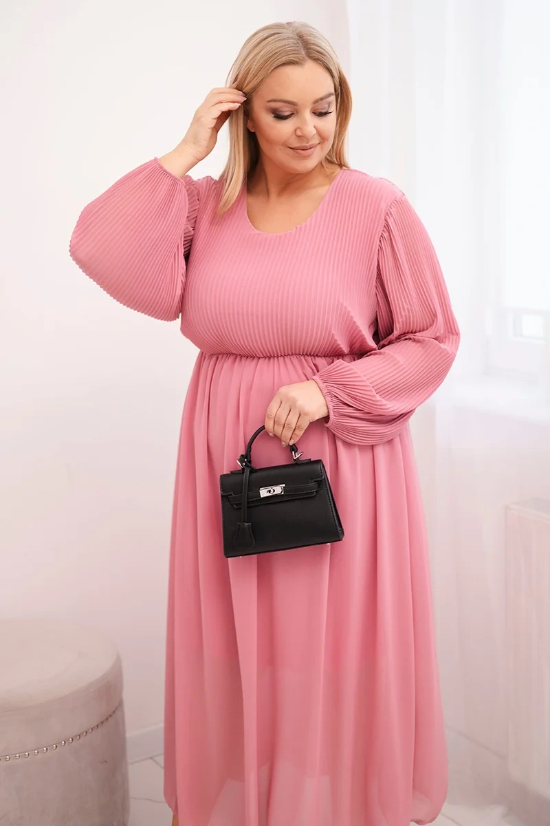 Kesi Włoski Plus Size plisované šaty
