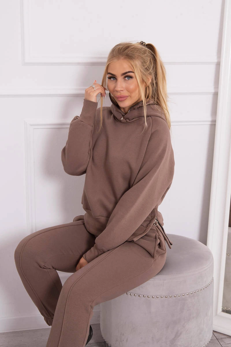 Kesi Insulated set with turtleneck and hood mocca