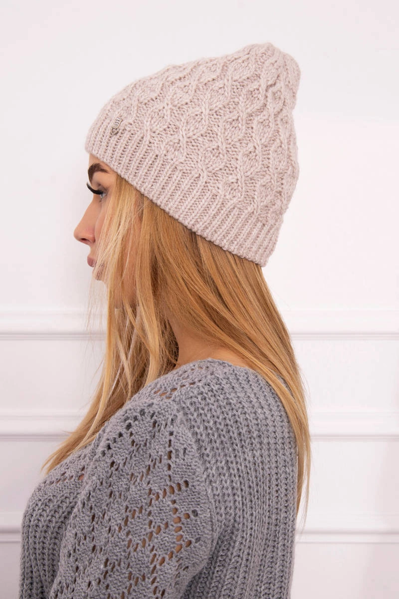 marka niezdefiniowana Cap with fleece Roma K224 light beige