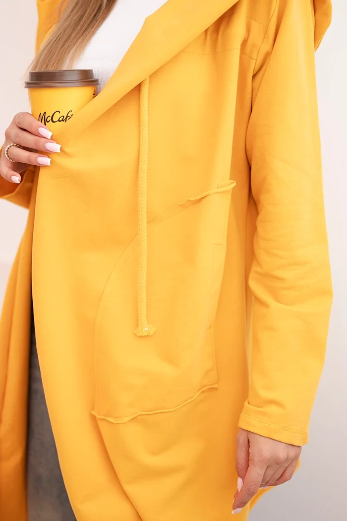 Cape with loose hood mustard