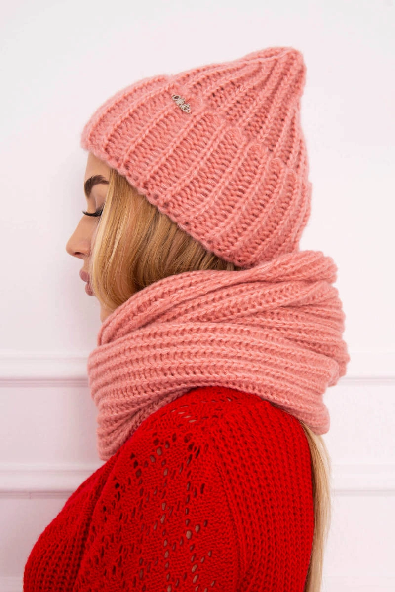 Women&#039;s set with thick ribs P100 pink