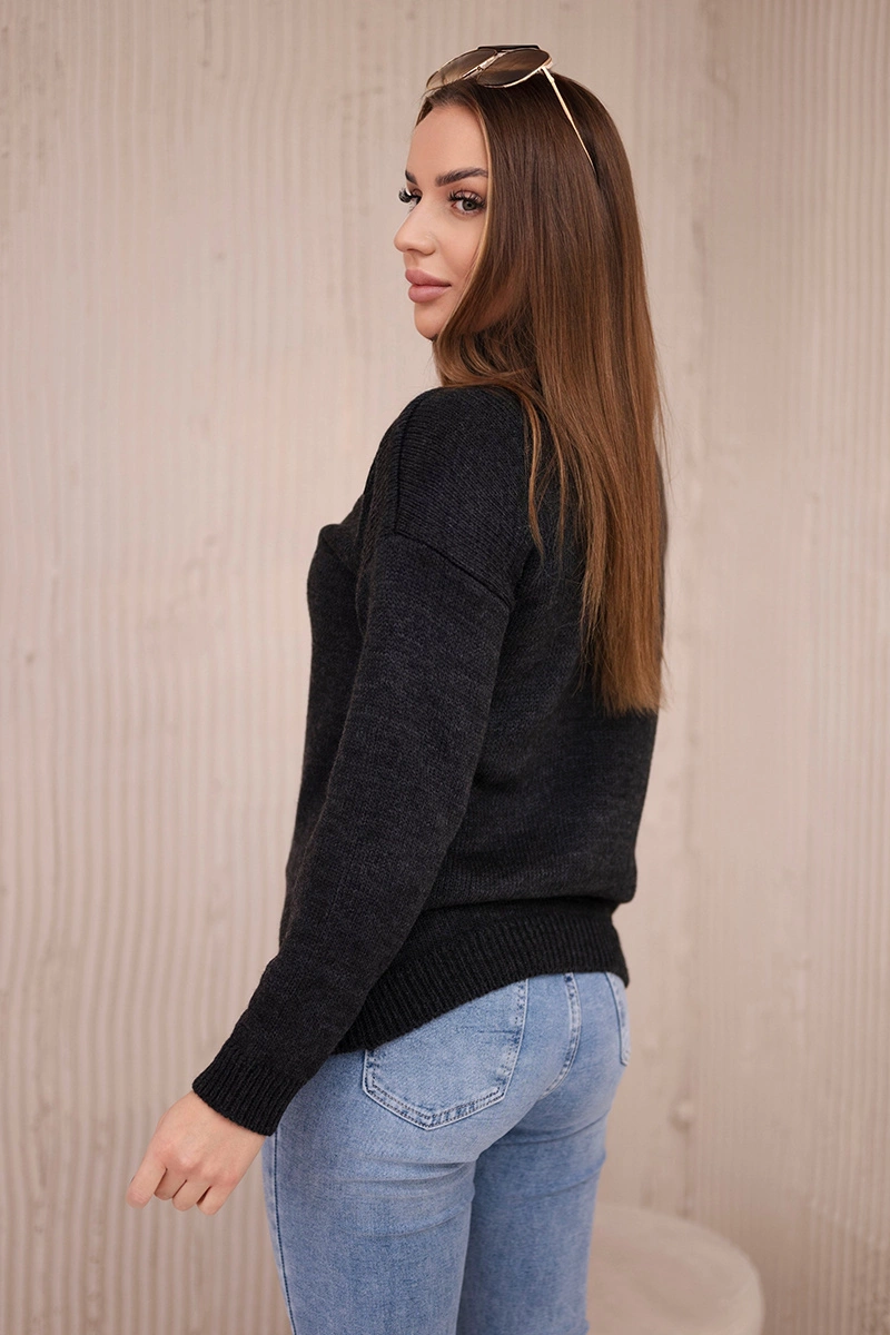 Turtleneck sweater made of graphite