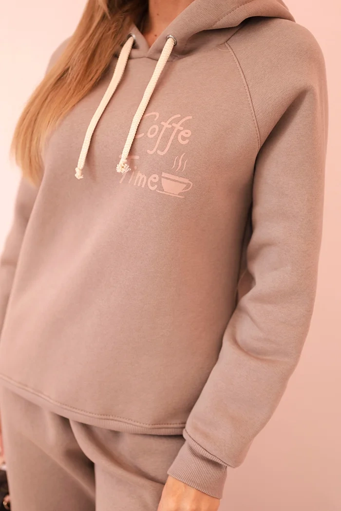 Polski Women&#039;s cotton thermal set with fango print green