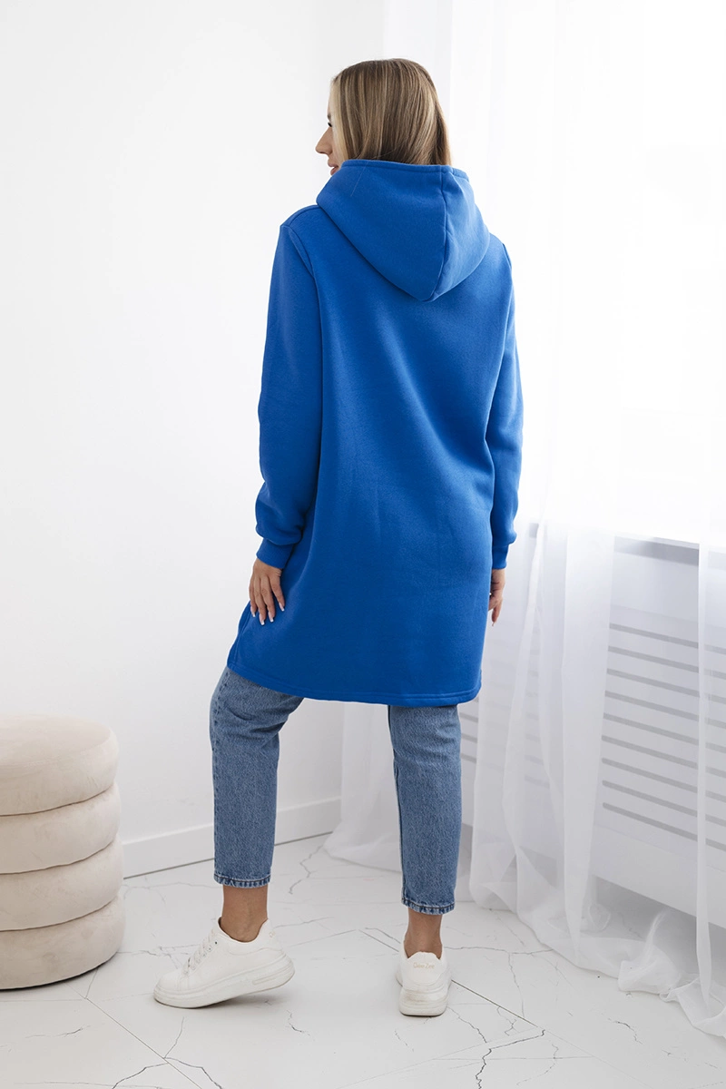 Insulated sweatshirt with longer back jeans