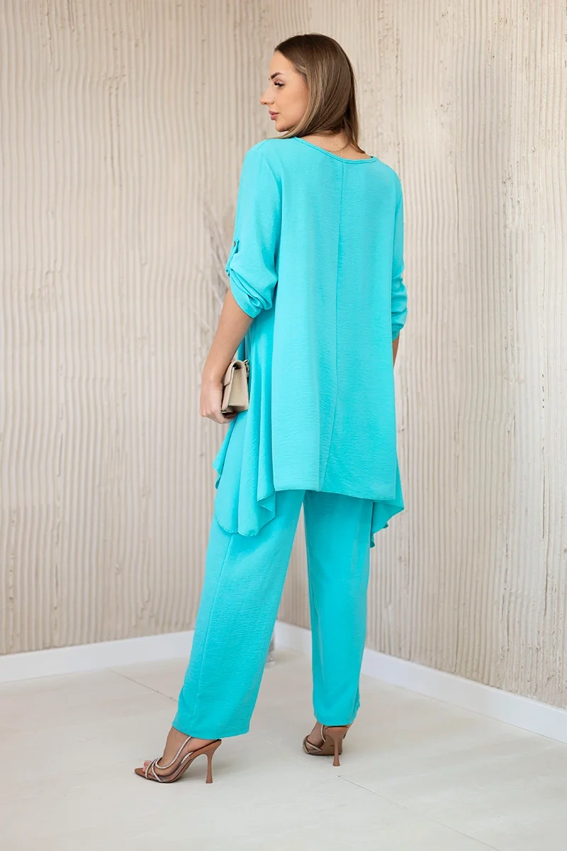 Kesi Włoski Set of blouse + pants with pendant mint