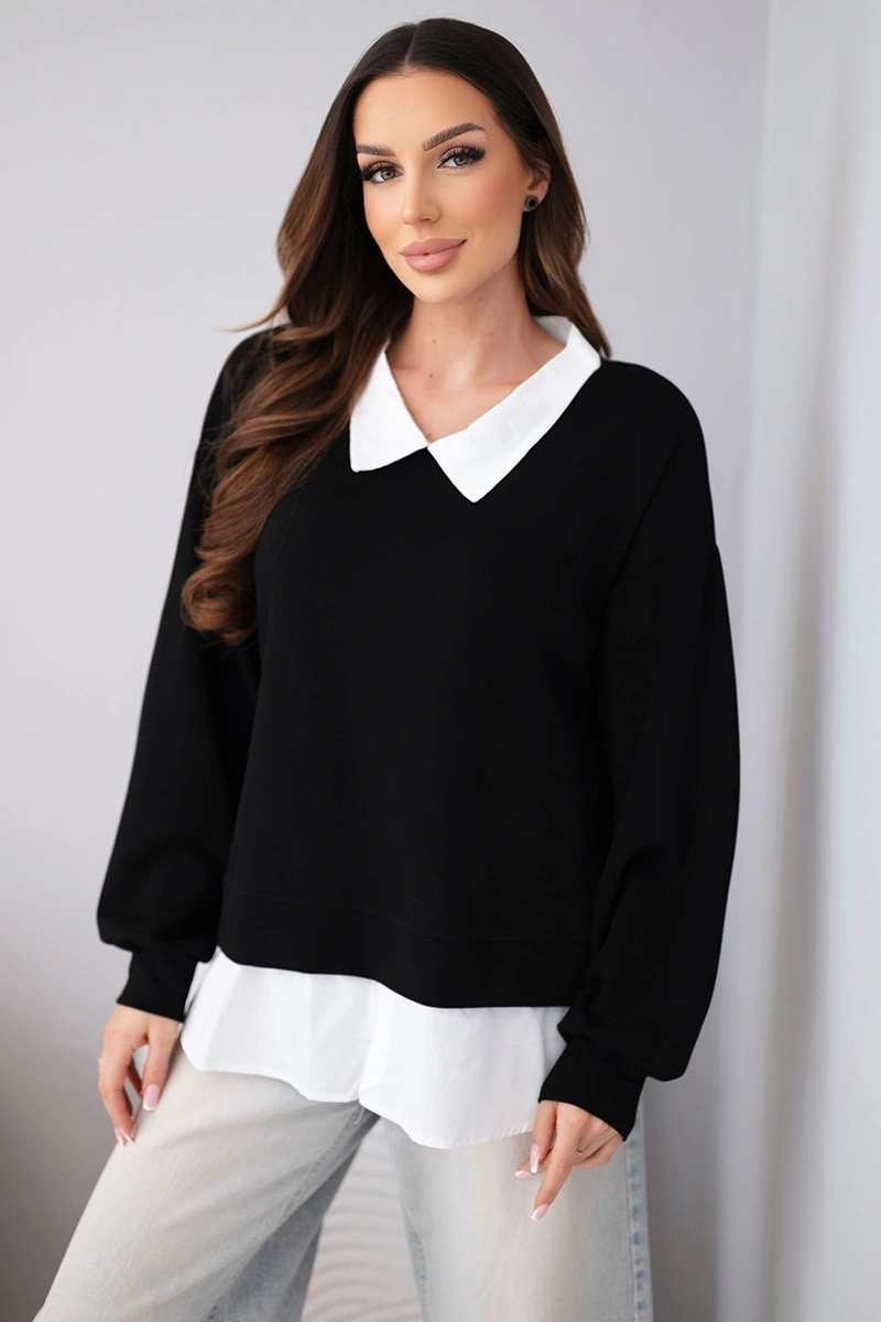 Дамски суитшърт Kesi Włoski с детайл тип риза