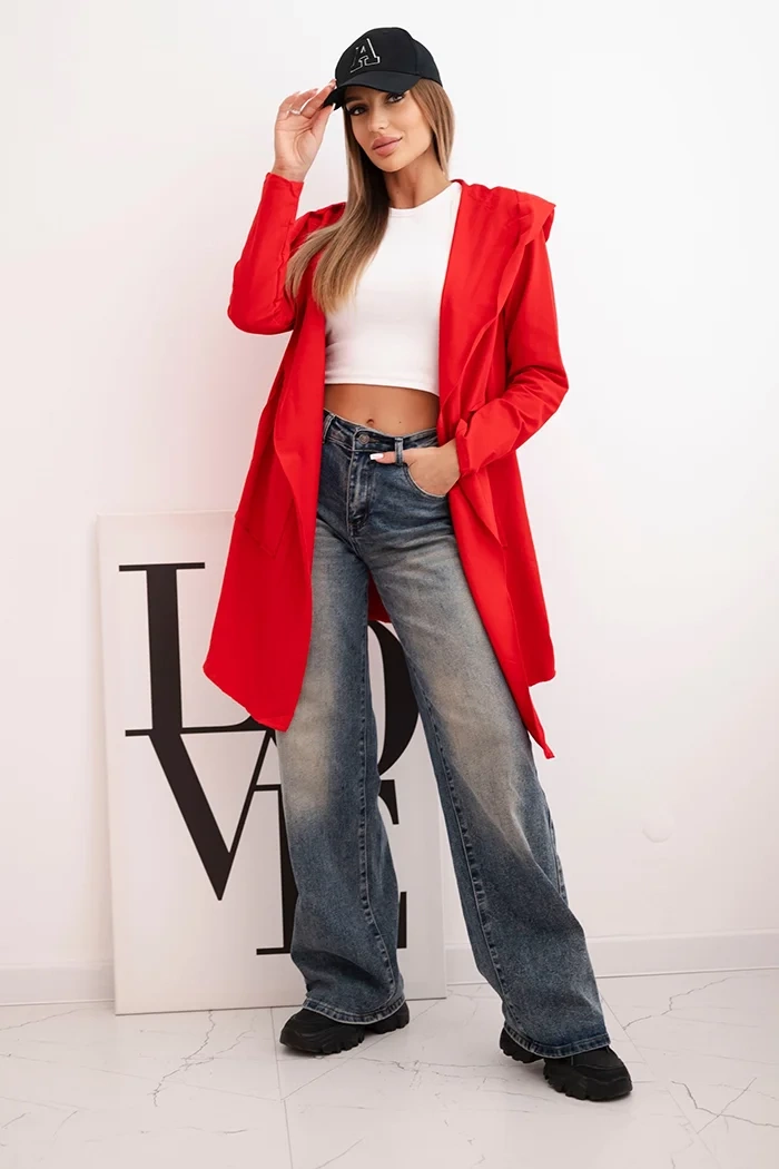 Red cape with loose hood