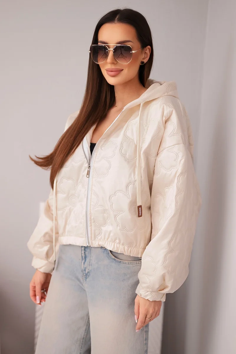 Дамско ватирано яке с качулка