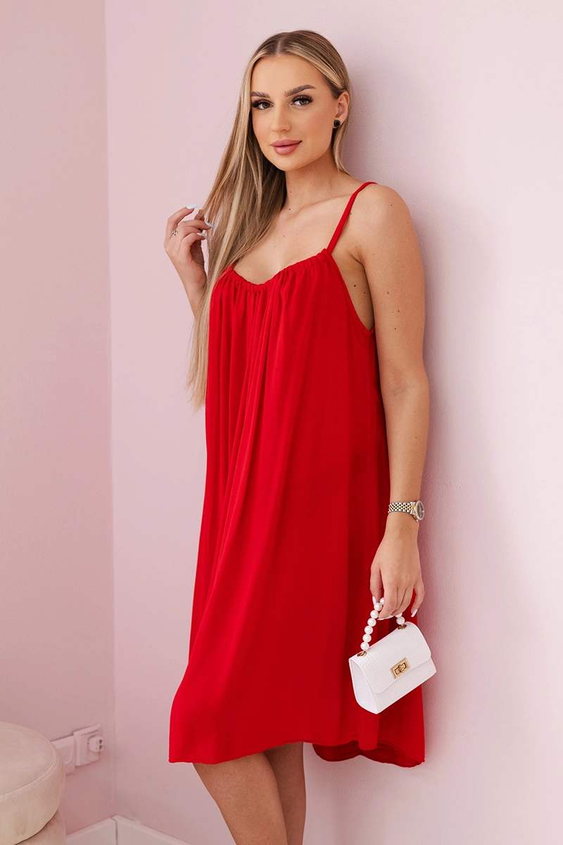 Kesi Włoski Viscose dress with straps Red