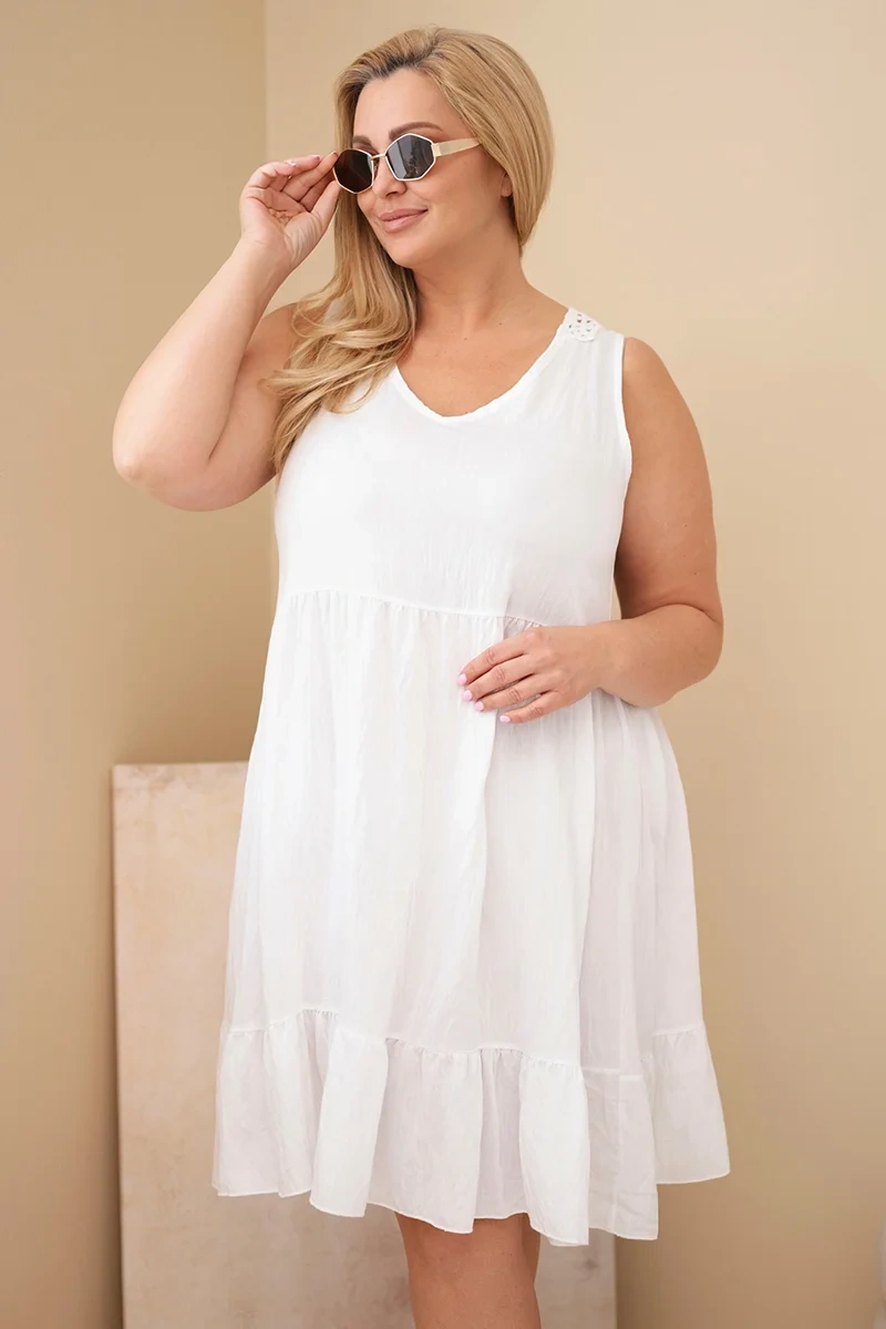 Kesi Włoski dámské šaty plus size bez rukávů