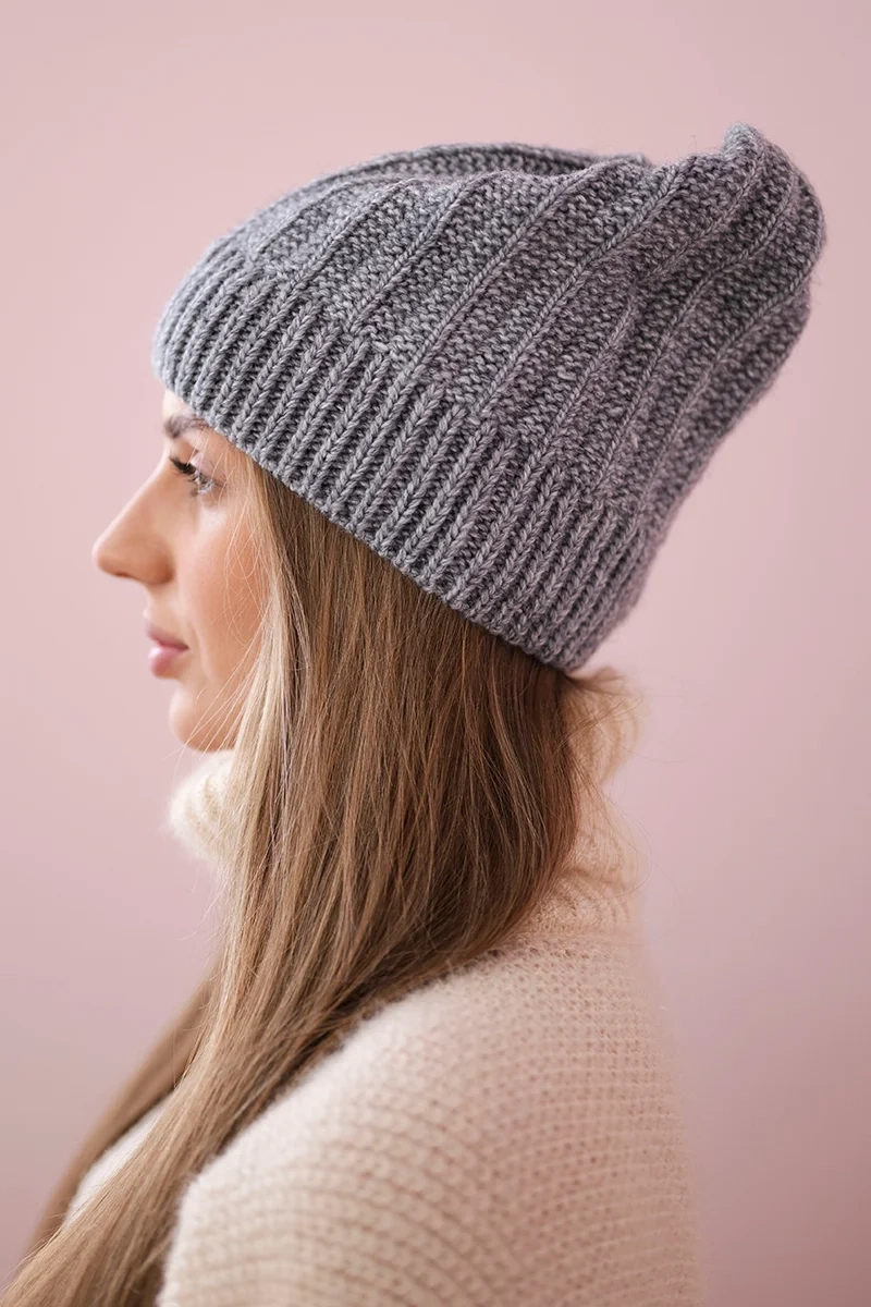 Kesi Cap with fleece Anna K238 dark gray