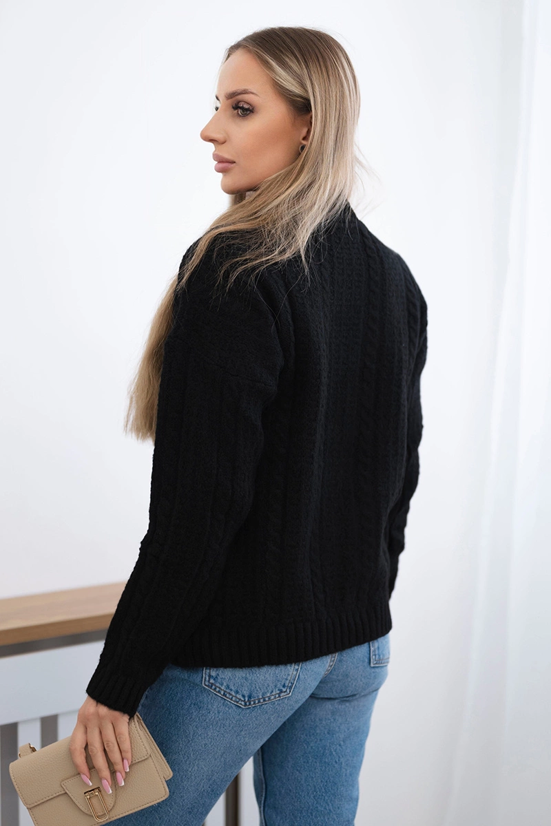 Black turtleneck sweater