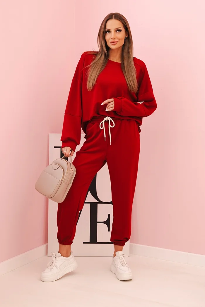 Kesi Włoski Set sweatshirt + pants butter red