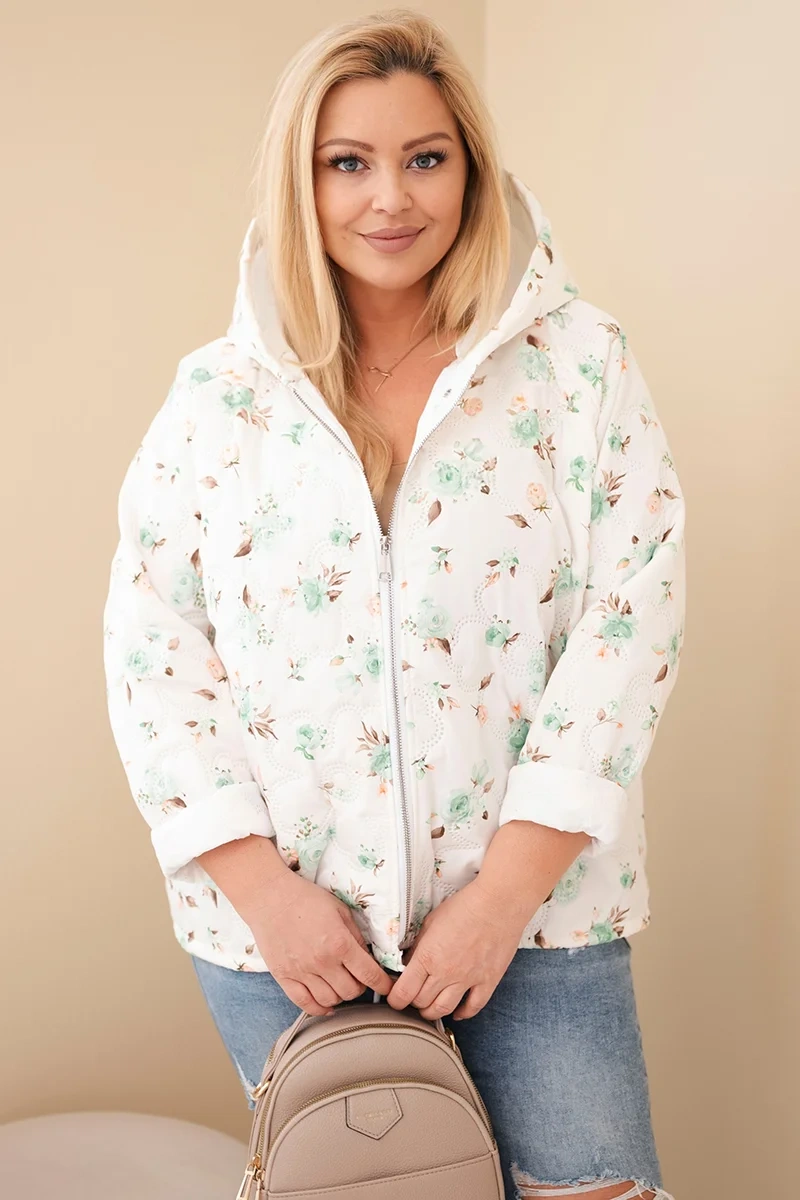 Дамско пролетно яке Kesi с флорален мотив