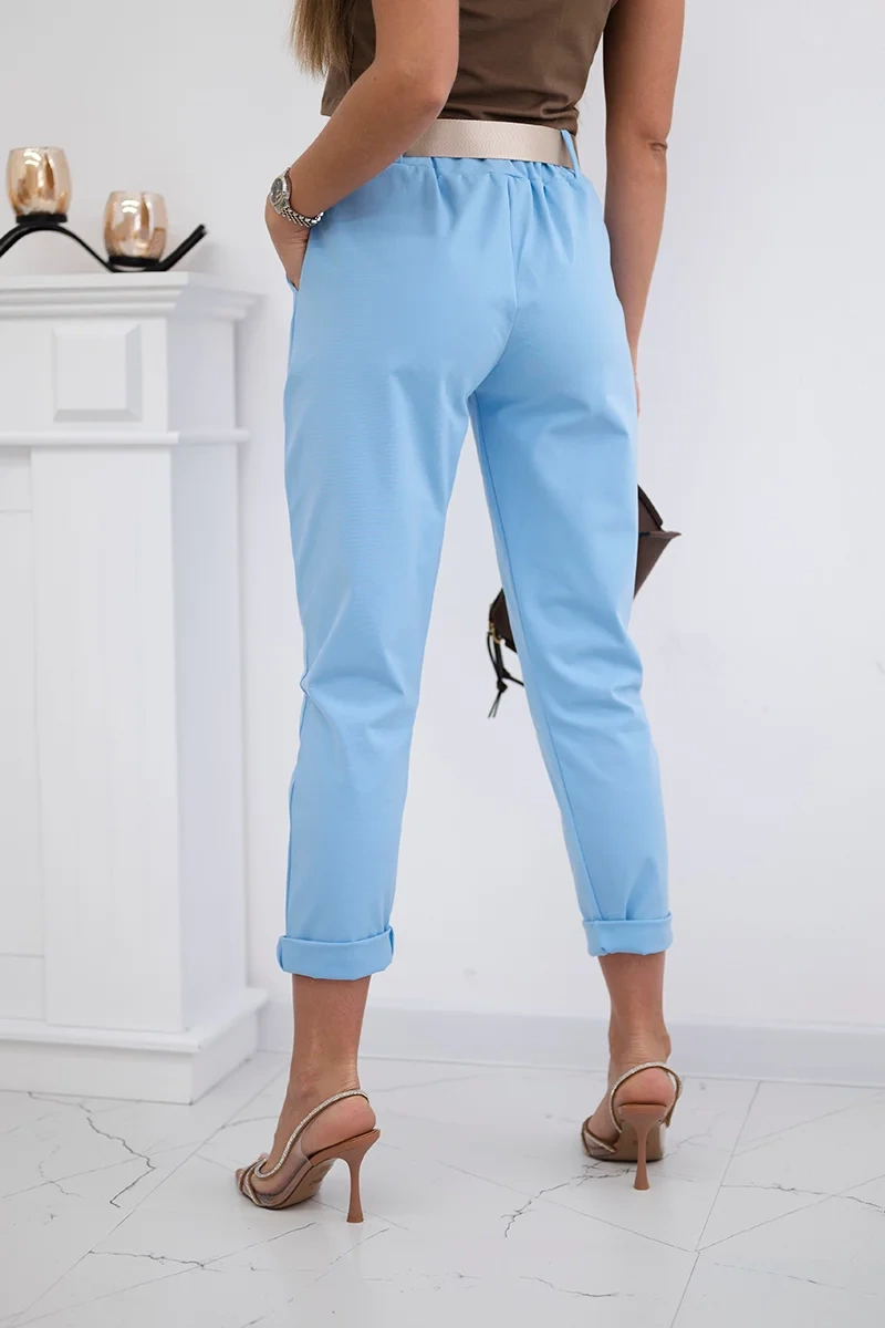 Kesi Włoski Punto trousers with belt blue