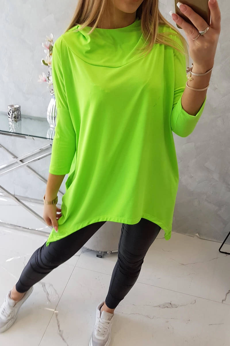 Kesi Sweatshirt with a print of wings green neon