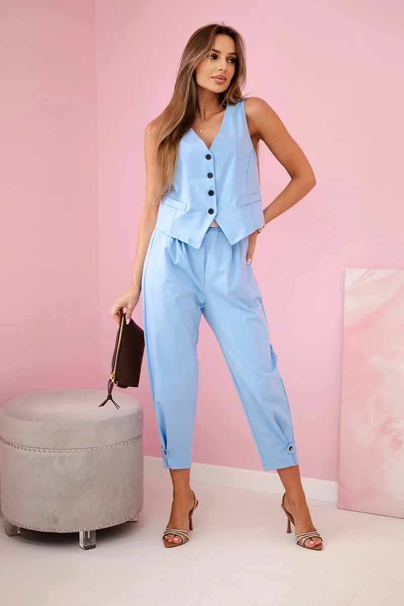 Kesi Włoski Vest   pants set blue