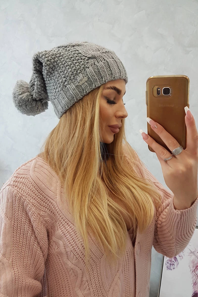 marka niezdefiniowana Cap with fleece Karolina K243 gray