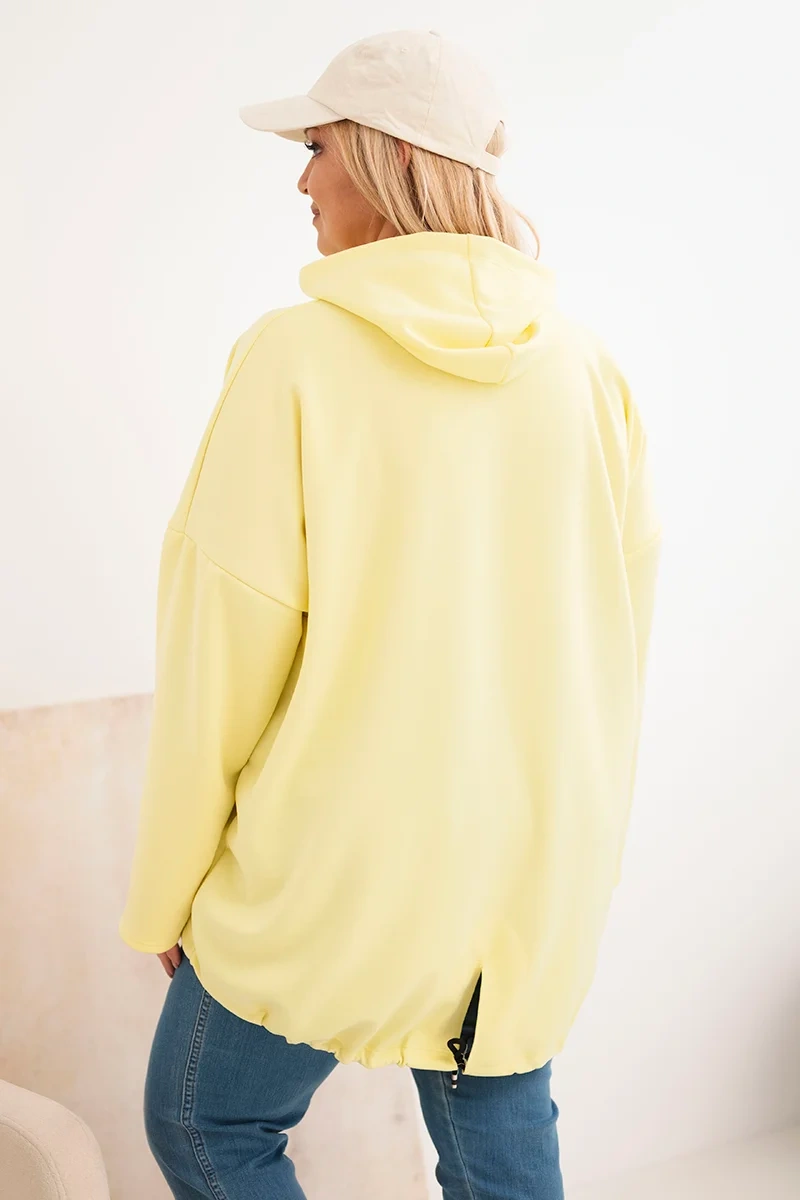 Kesi Włoski dámska plus size mikina s potlačou žltá