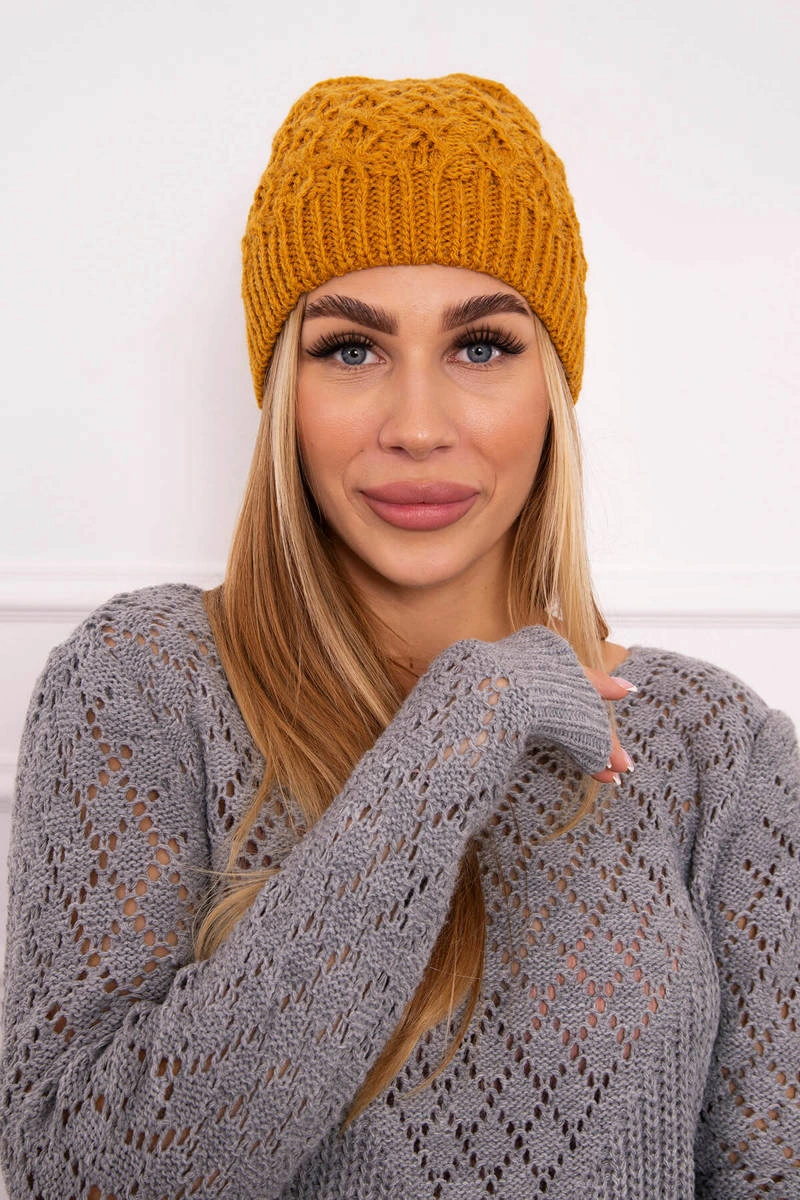 Kesi Čapica s fleece Roma K224 horčica