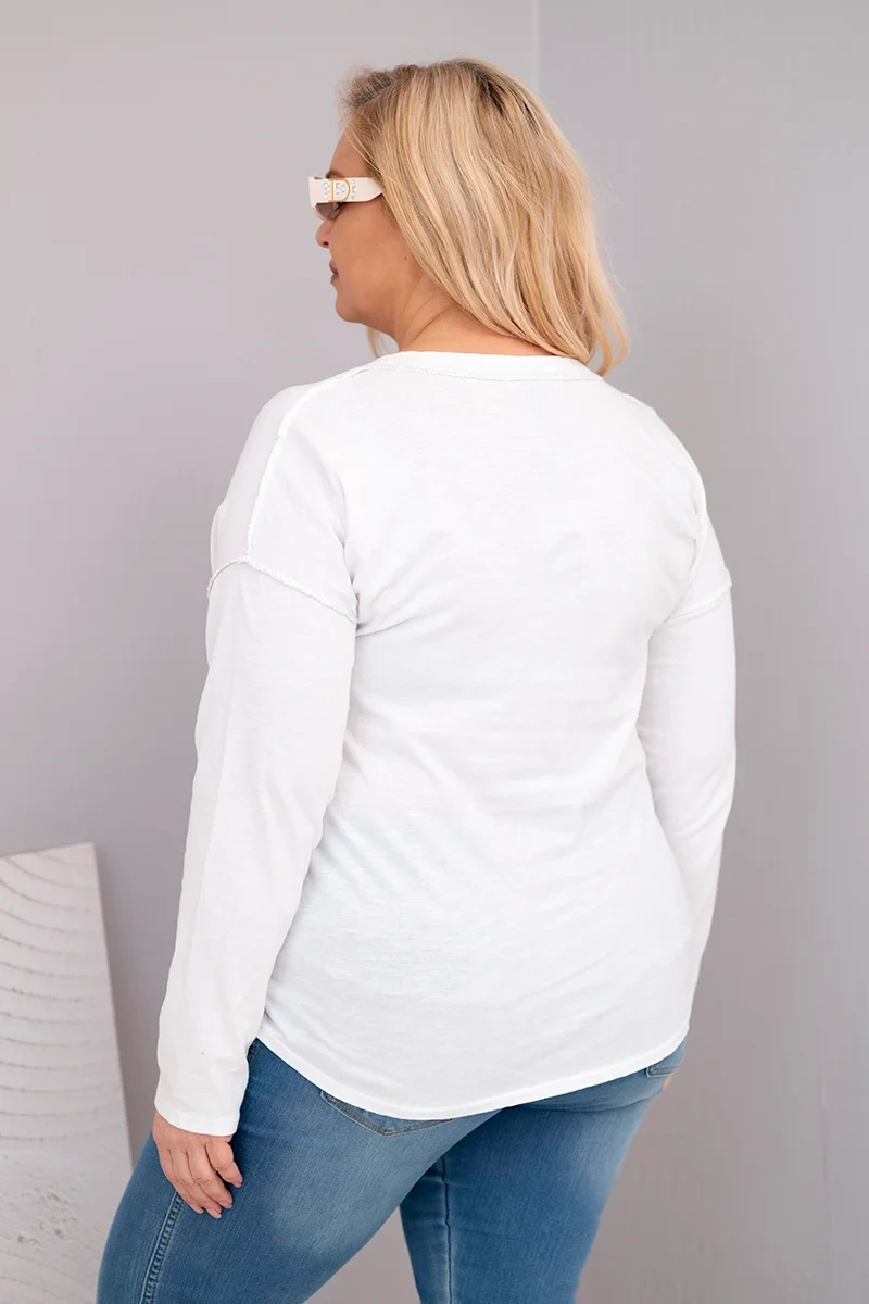 Plus size blúzka s nápisom Love You More