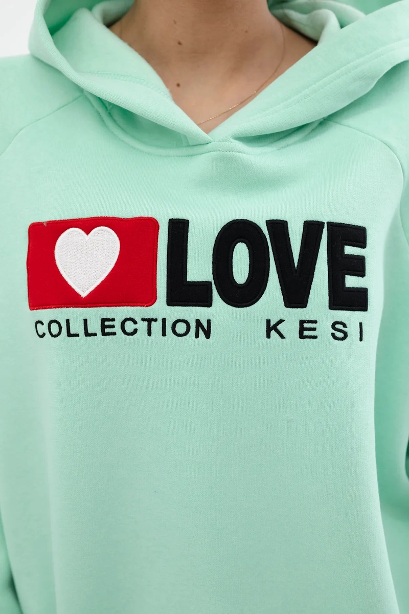Mint Insulated Cotton Hoodie