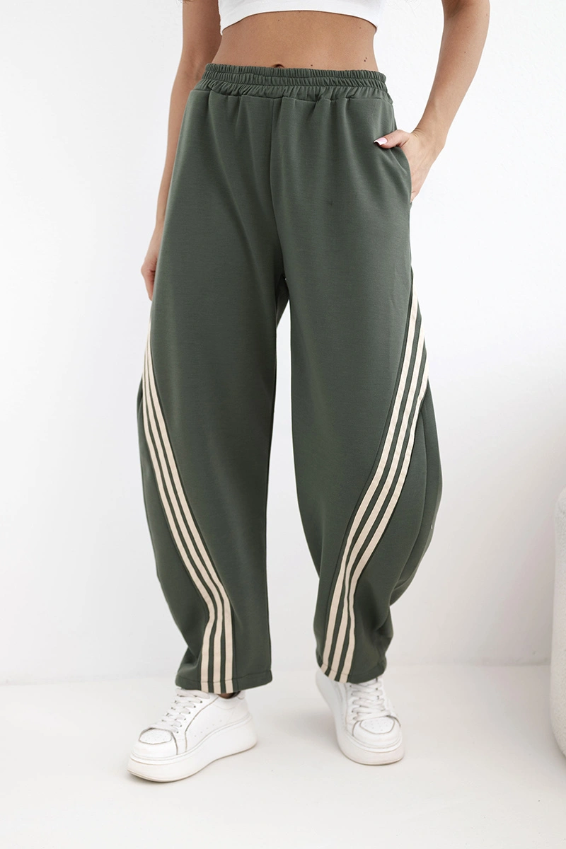 Дамски вискозен панталон Kesi Włoski с райе