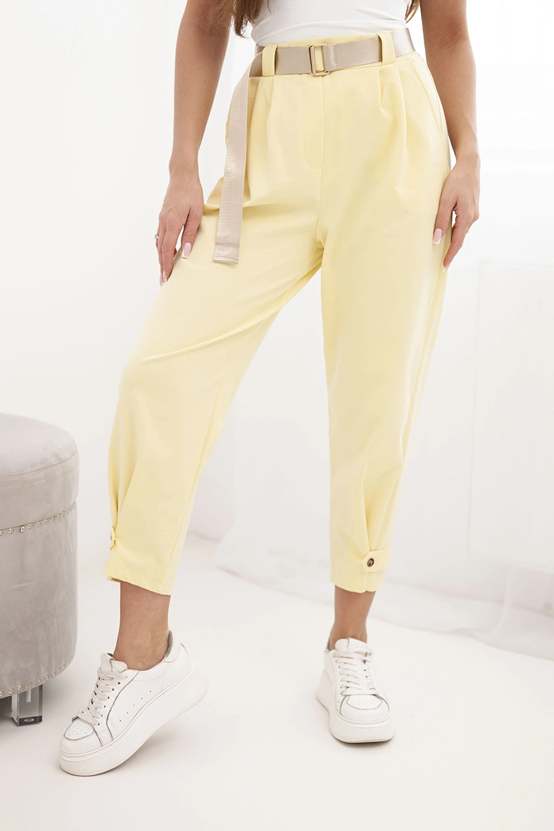 Жълти летни панталони Kesi Włoski Summer Punto