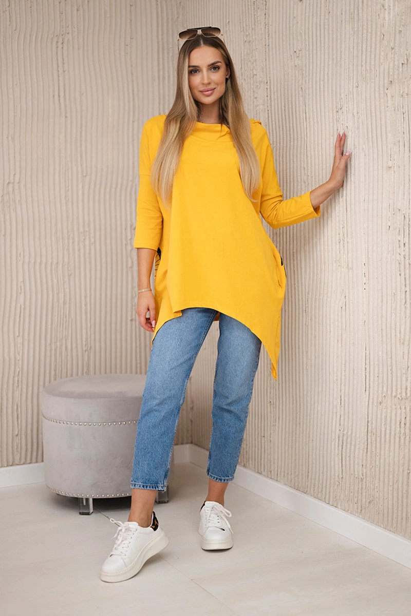 Sweatshirt with mustard cycling print