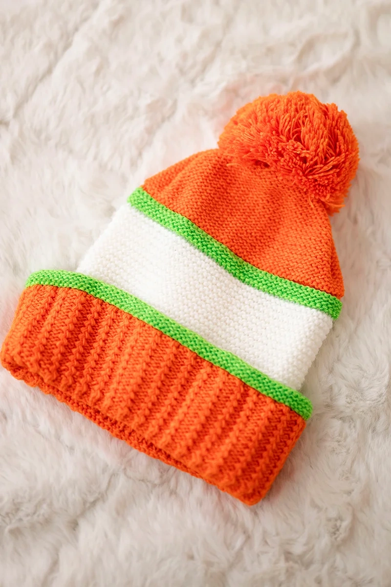 Kinga K297 Women&#039;s Cap Orange + Neon Green + White