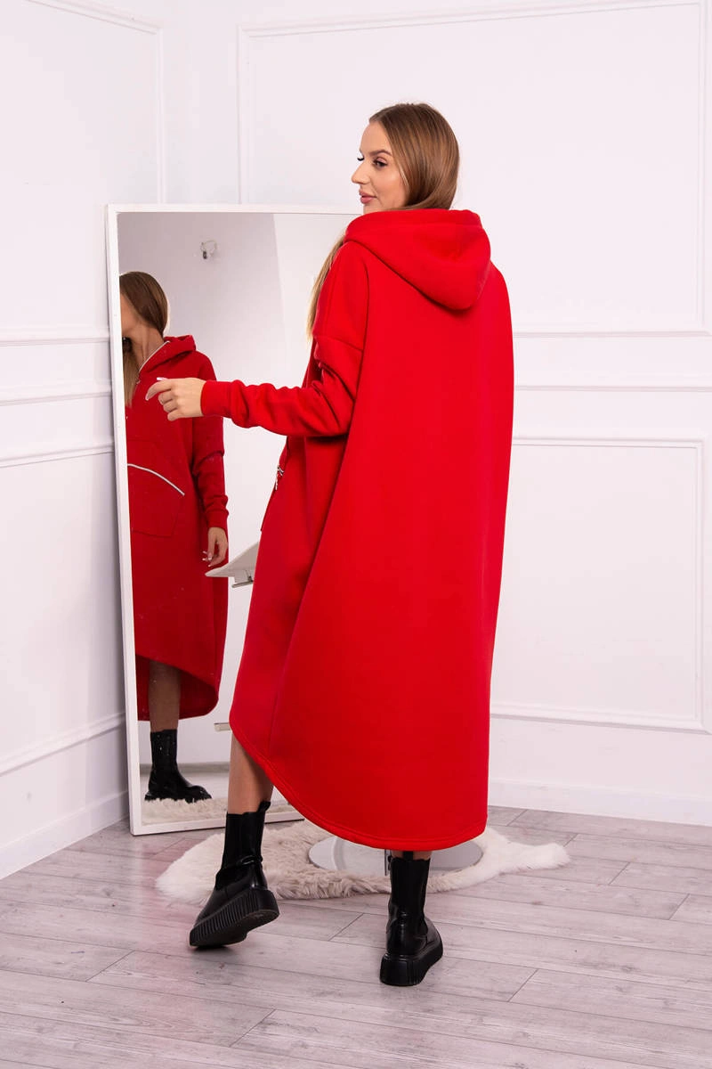Insulated dress with hood red