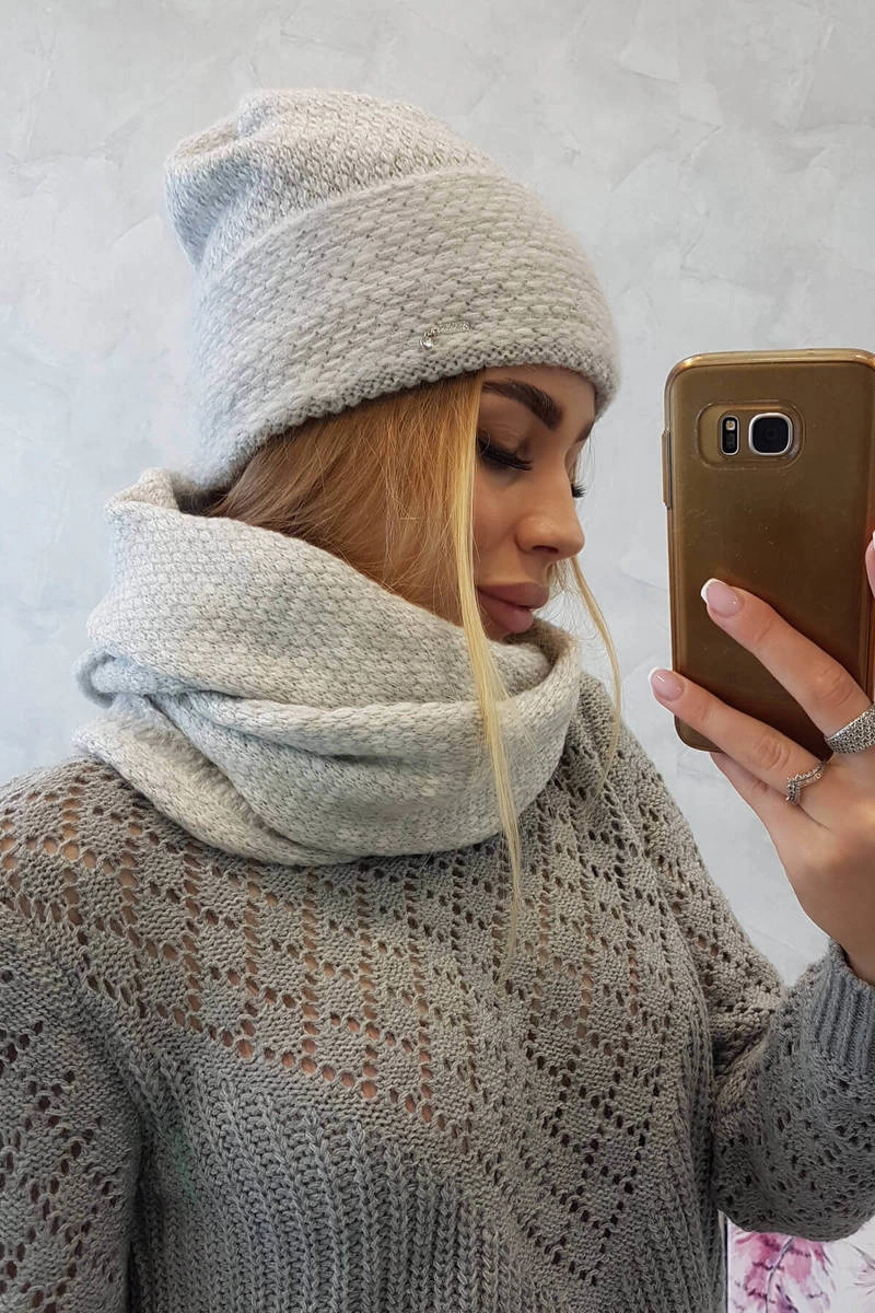 Women&#039;s mohair set Pearl P101 light gray