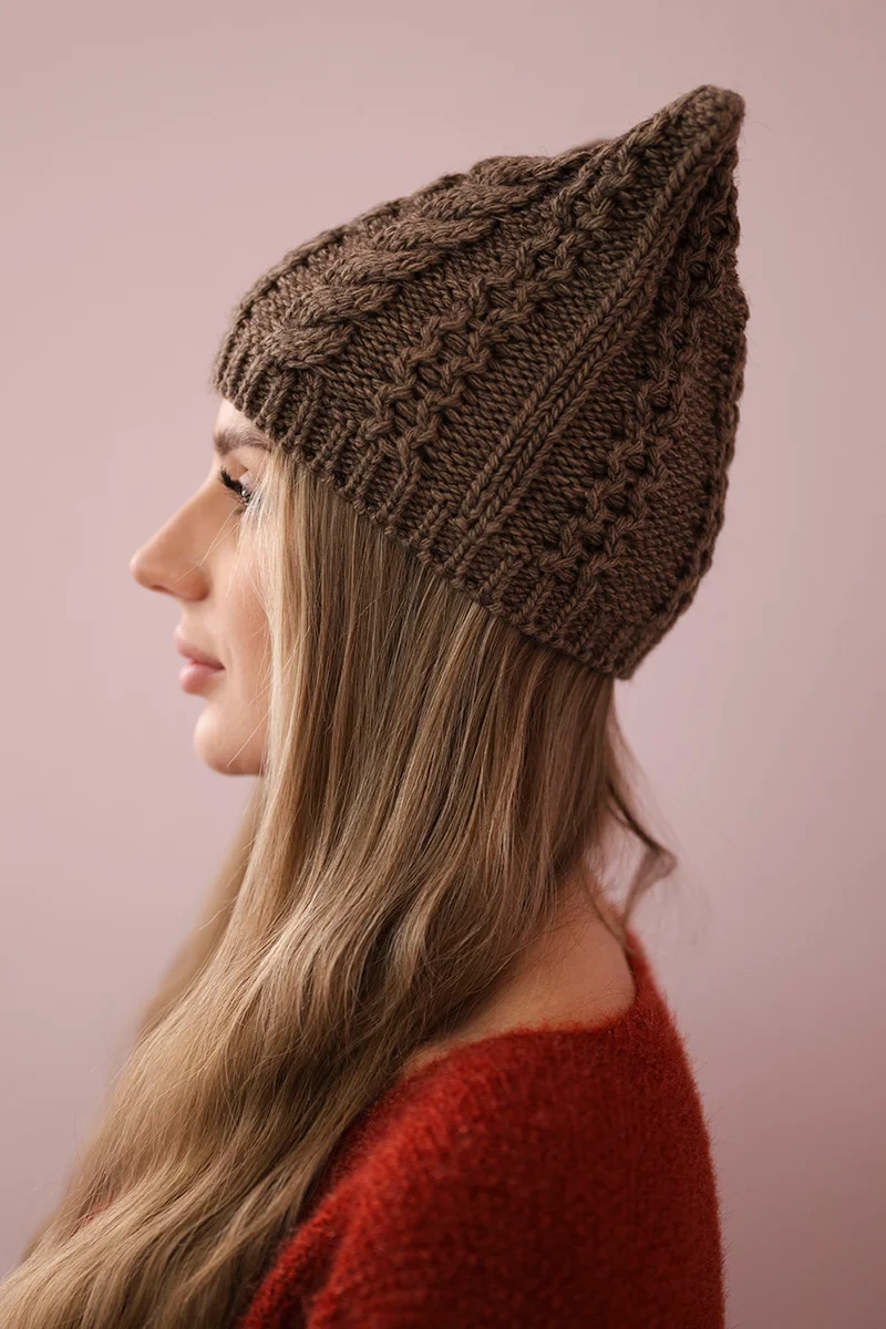 marka niezdefiniowana Cap with fleece Rabbid K237 cappuccino