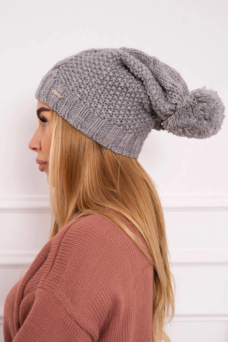 marka niezdefiniowana Cap with fleece Karolina K243 gray