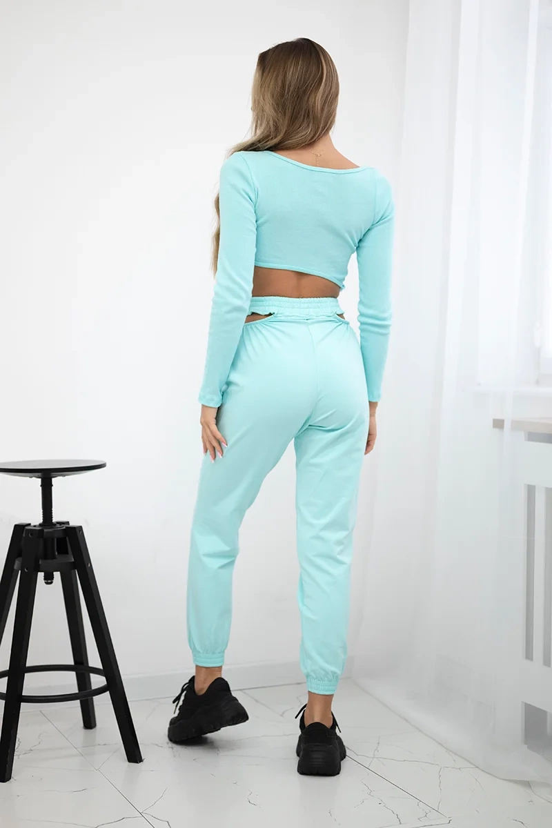 Set with blouse top mint