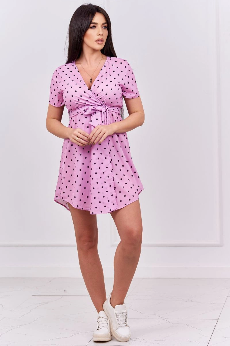 Purple polka dot dress