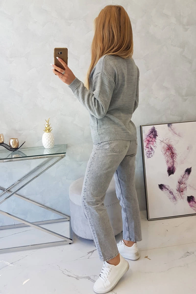 Kesi Sweater with a turtleneck gray