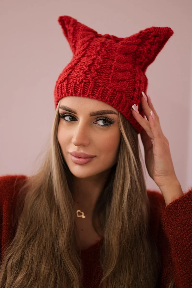 Kesi Čapica s fleece Rabbid K237 malina