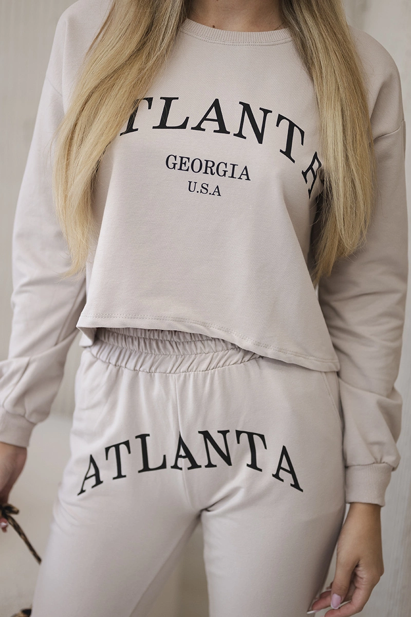 Set with beige Atlanta print