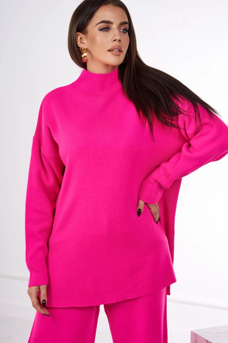 2-piece sweater set pink neon