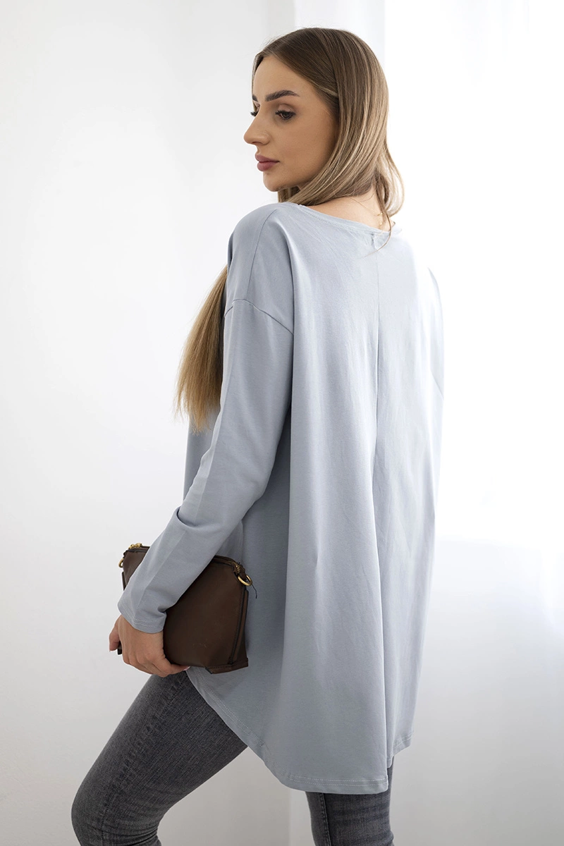 Kesi Women's blouse with eagle and Canyon inscription grey