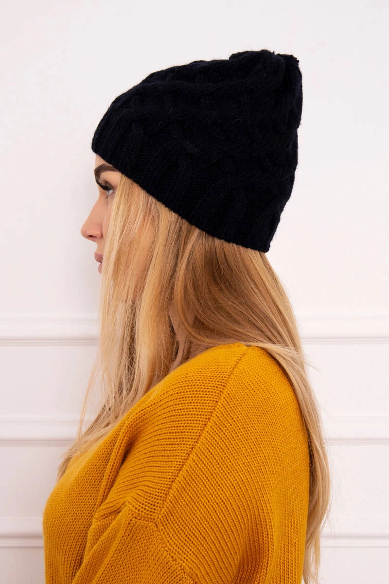 marka niezdefiniowana Cap with fleece Agnieszka K239 navy blue