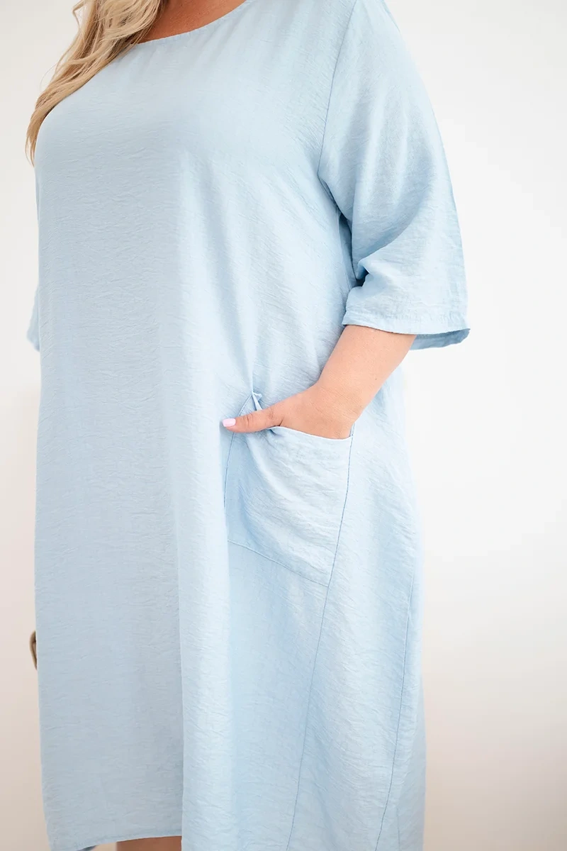 Kesi Włoski dámske plus-size šaty s krátkym rukávom