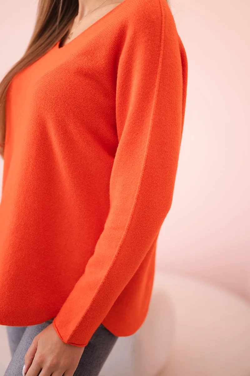 Kesi Włoski V-neck sweater orange