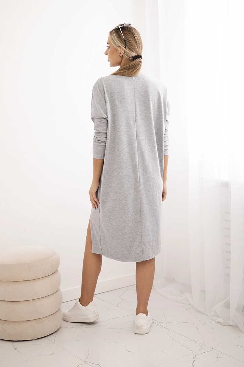 Oversize dress in gray color